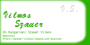 vilmos szauer business card